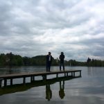 Anton G. Leitner und Pavel Brož beim Dreh am Weßlinger See. Foto: DAS GEDICHT
