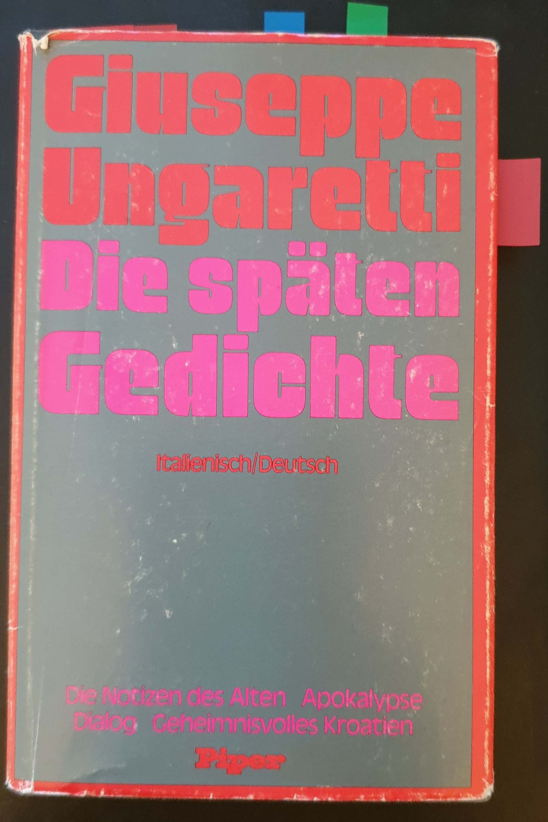 Giuseppe Ungaretti: Die späten Gedichte (Cover)